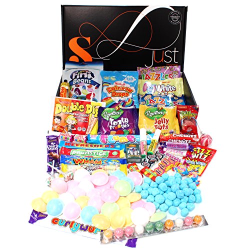 Just Treats MEGA Solar Treasure Gift: Jam Packed with the Best Ever Retro Sweets. Great Valentine, Easter Gift, Birthday Gift, Get Well Soon, Congratulations or Anniversary. Gift Ideas For Him and Her: Boys & Girls, Mums & Dads, Men & Women of All Ages
